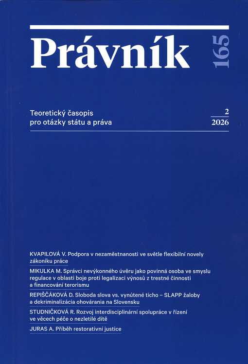 Právník : teoretický časopis pro otázky státu a práva