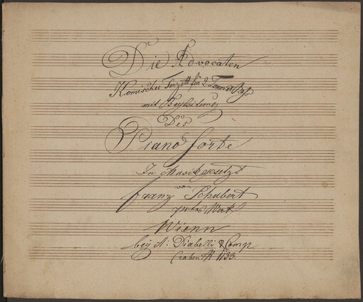 Die Advocaten: Komisches Terzett für 2 Tenor und Bass : mit Begleitung des Pianoforte in Musikgesetzt