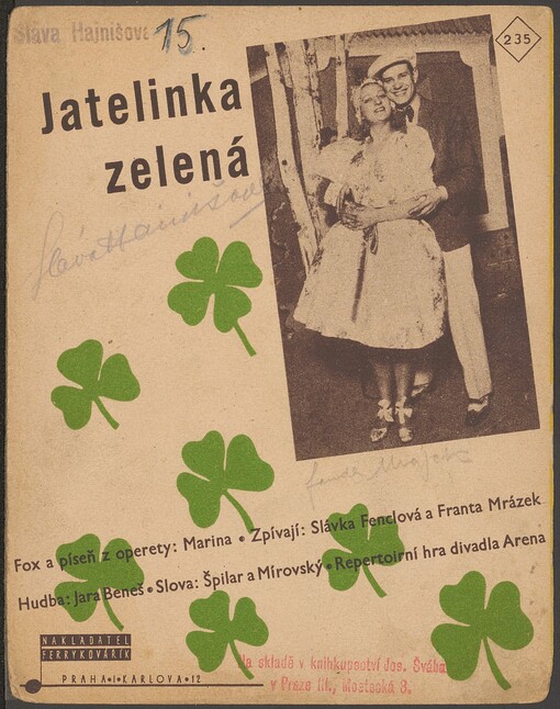 Jatelinka zelená: píseň z operety 