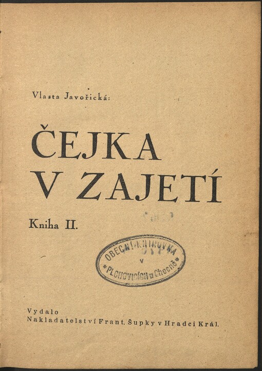 Čejka v zajetí