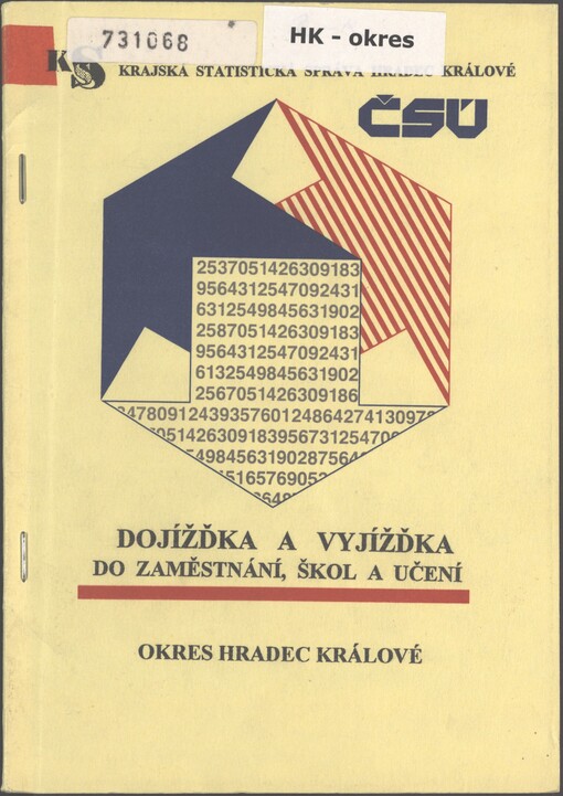 Dojížďka a vyjížďka do zaměstnání, škol a učení - okres Hradec Králové: podle výsledků Sčítání lidu, domů a bytů 1991