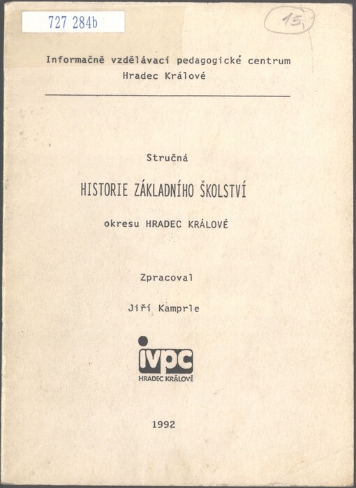 Stručná historie základního školství okresu Hradec Králové
