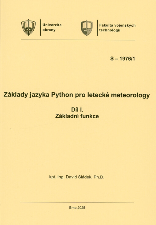 Základy jazyka Python pro letecké meteorology. Díl I., Základní funkce