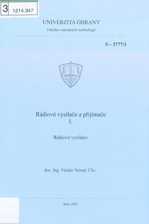 Rádiové vysílače a přijímače. I. Rádiové vysílače
