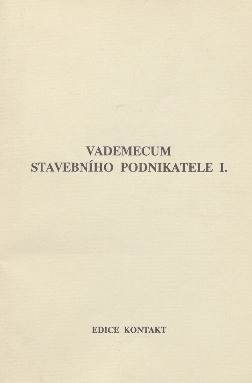 Vademecum stavebního podnikatele