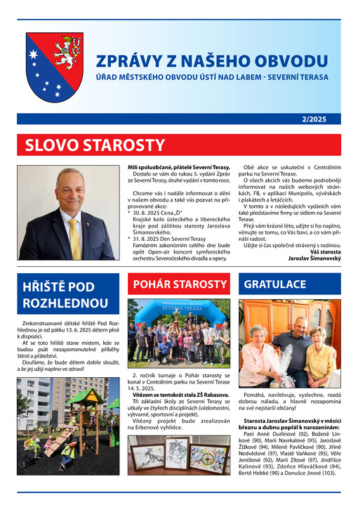 Zprávy z našeho obvodu