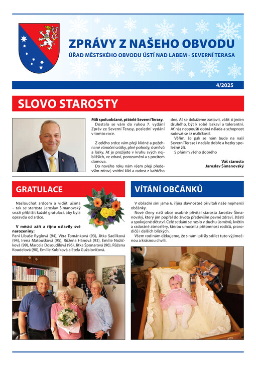 Zprávy z našeho obvodu