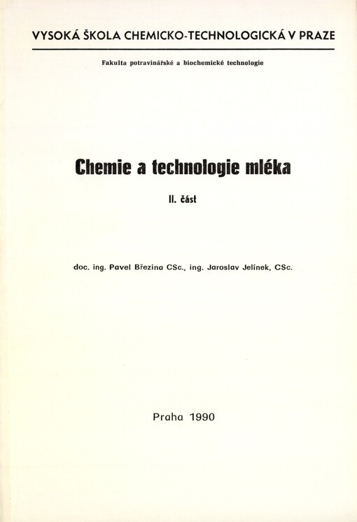 Chemie a technologie mléka