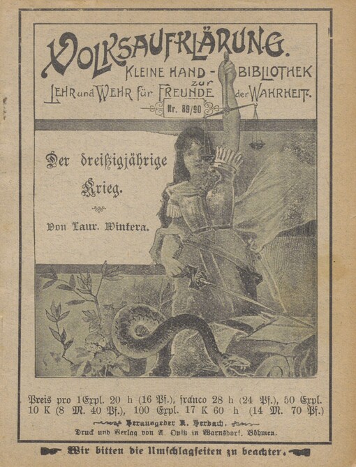 Der Dreißigjährige Krieg in seinen Motiven und Folgen: für das katholische Volk kurz dargelegt von Laur. Wintera