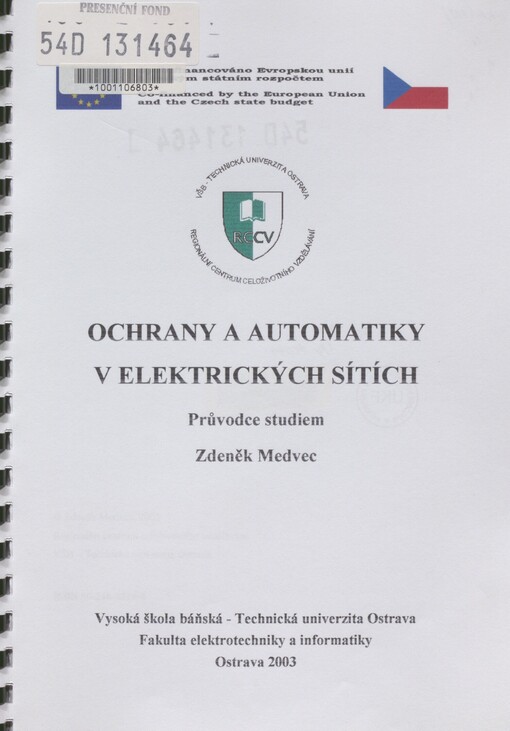 Ochrany a automatiky v elektrických sítích: průvodce studiem