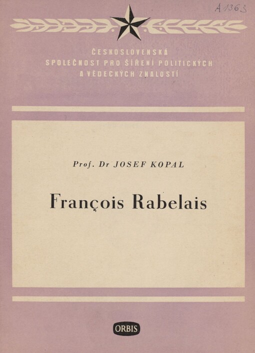 François Rabelais: k čtyřstému výročí jeho smrti