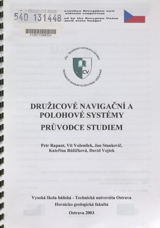Družicové navigační a polohové systémy: průvodce studiem