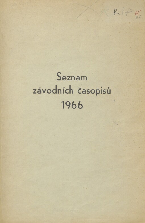 Seznam závodních časopisů v českých krajích k 31.3.1966