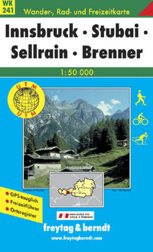 241 Innsbruck, Stubai, Selrain, Brenner 1:50 000