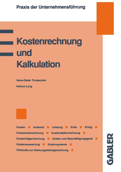 Kostenrechnung und Kalkulation.