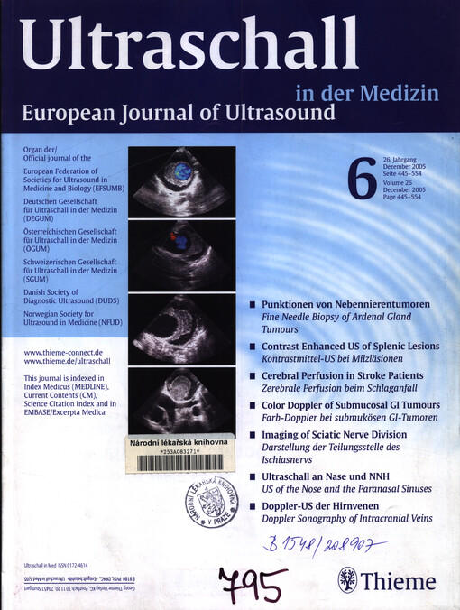 Ultraschall in der Medizin : European journal of ultrasound