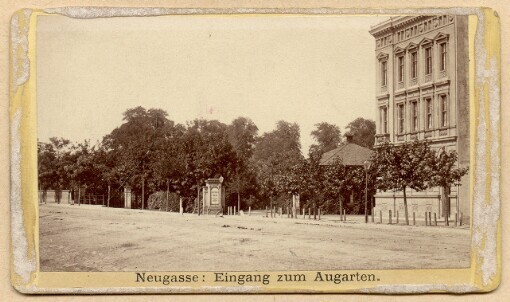 Neugasse: Eingang zum Augarten