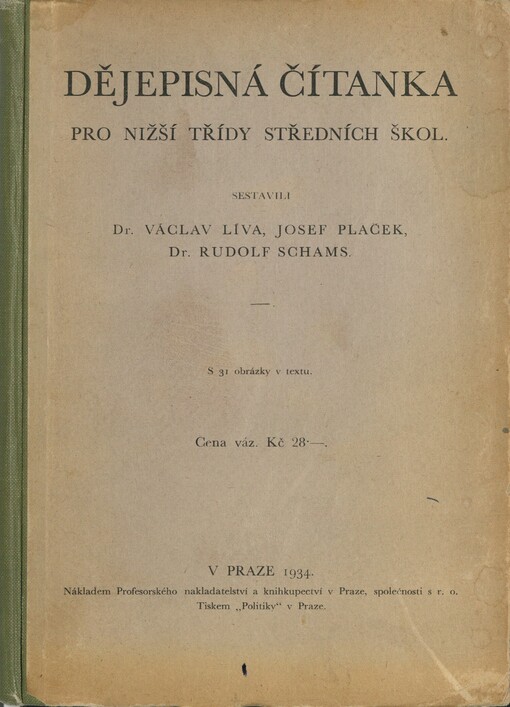 Dějepisná čítanka pro nižší třídy středních škol