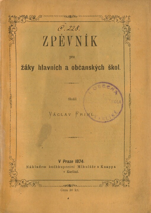 Zpěvník pro žáky hlavních a občanských škol