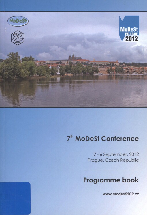 7th MoDeSt Conference: 2-6 September, 2012, Prague, Czech Republic : programme book