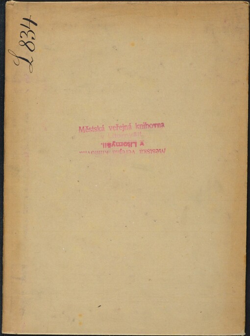 Alois Jirásek: Ústřední knihovna hlavního města Prahy k jeho 75. narozeninám