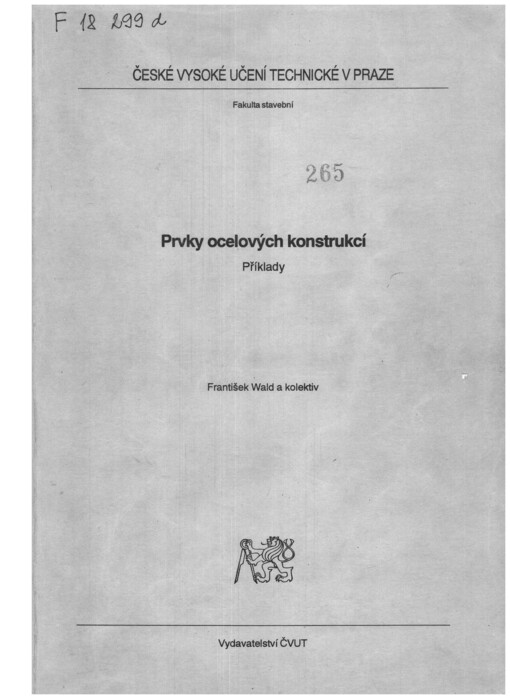 
  Prvky ocelových konstrukcí
  : Příklady