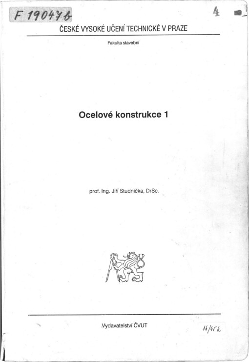 Ocelové konstrukce 1