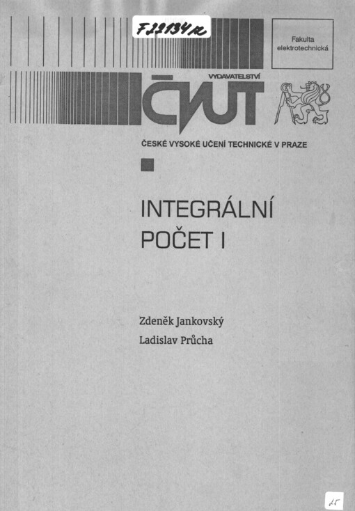 Integrální počet I
