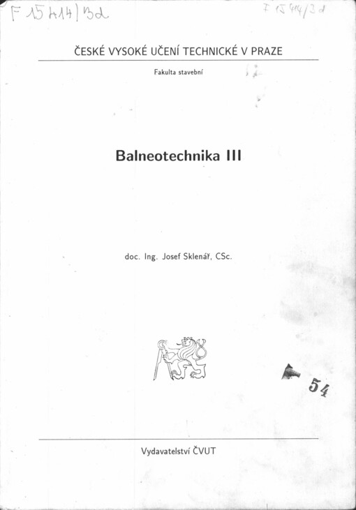 
  Balneotechnika III
  