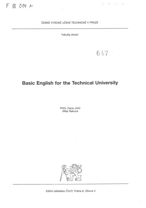 
  Basic English for the Technical University
  