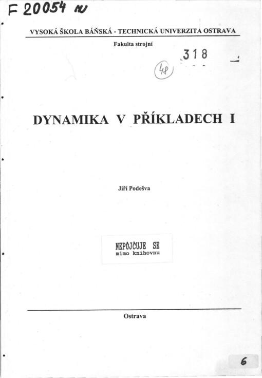 Dynamika v příkladech I