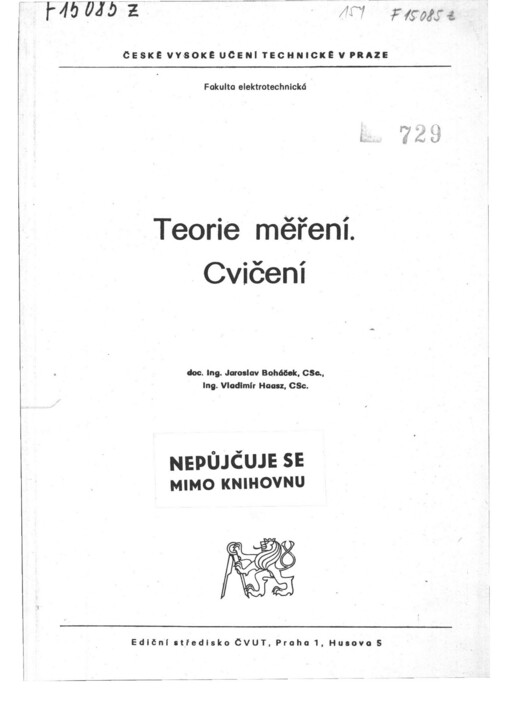 Teorie měření: cvičení