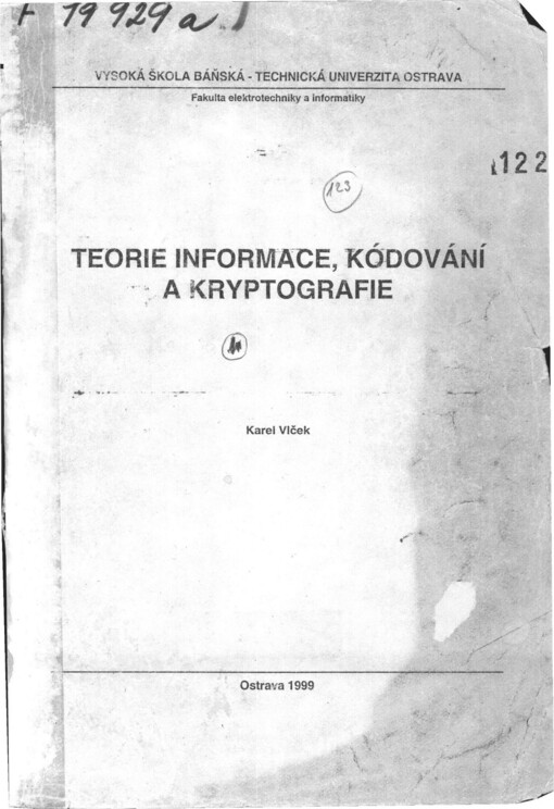 Teorie informace, kódování a kryptografie