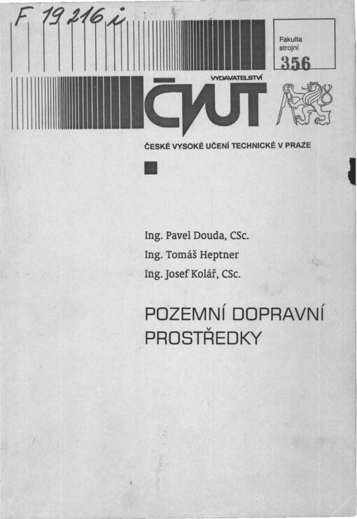 Pozemní dopravní prostředky