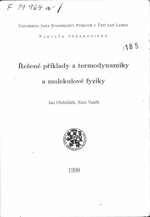 
  Řešené příklady z termodynamiky a molekulové fyziky 
  
