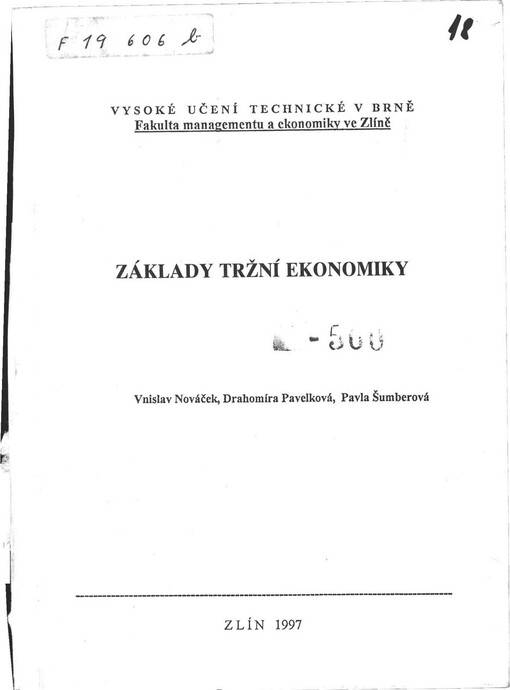 Základy tržní ekonomiky