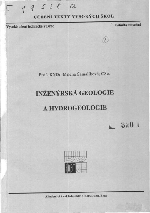 Inženýrská geologie a hydrogeologie