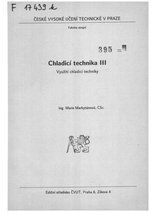 
  Chladící technika 3
  : využití chladicí techniky