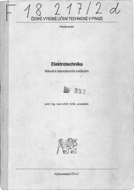 Elektrotechnika: Návod k laboratorním cvičením