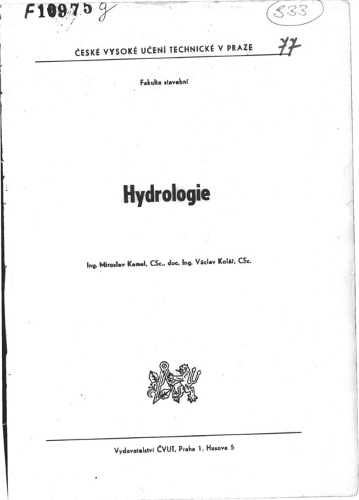 
  Hydrologie 
  