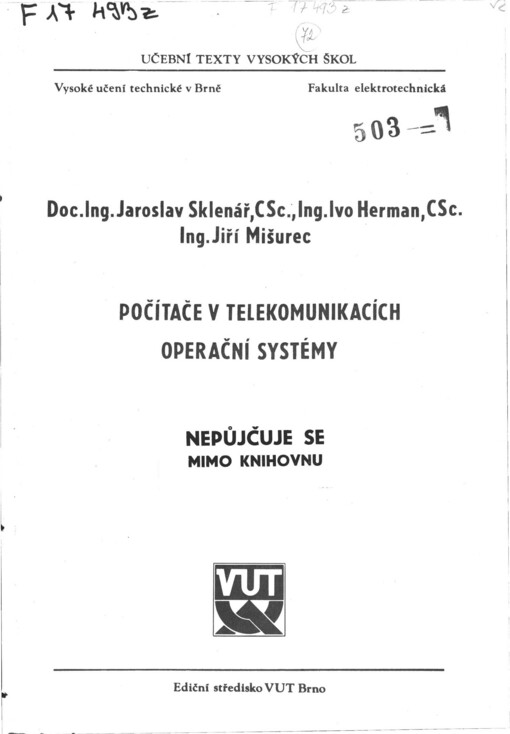 
  Počítače v telekomunikacích
  : operační systémy