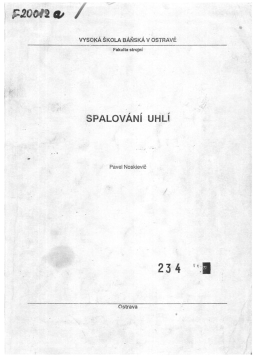 Spalování uhlí