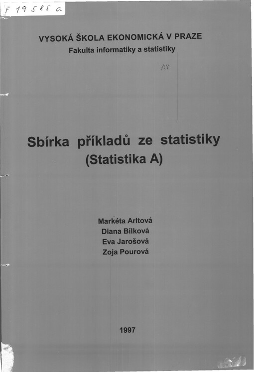 Sbírka příkladů ze statistiky: (statistika A)