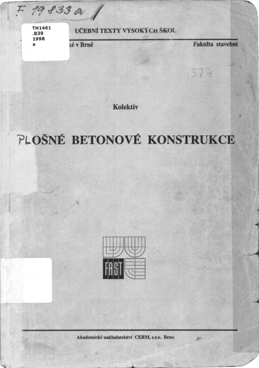 Plošné betonové konstrukce