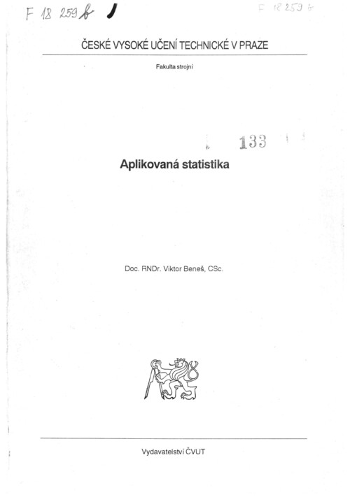 
  Aplikovaná statistika 
  