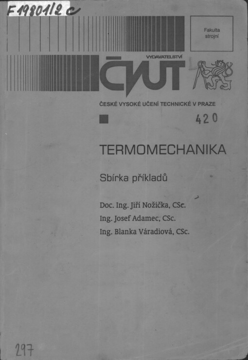 Termomechanika: sbírka příkladů