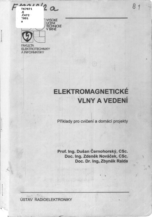 Elektromagnetické vlny a vedení: příklady pro cvičení a domácí projekty