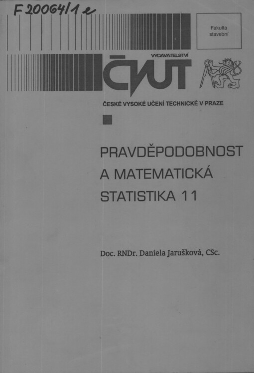 Pravděpodobnost a matematická statistika 11