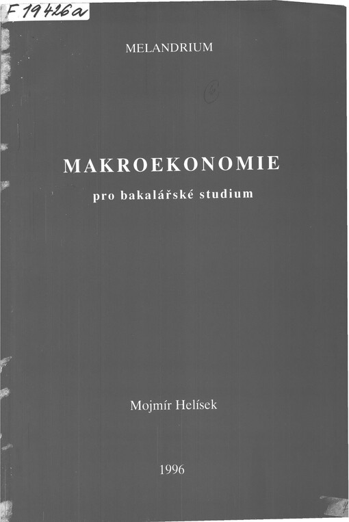 Makroekonomie pro bakalářské studium