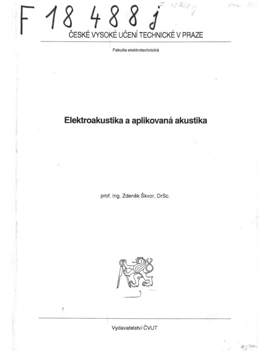 Elektroakustika a aplikovaná akustika